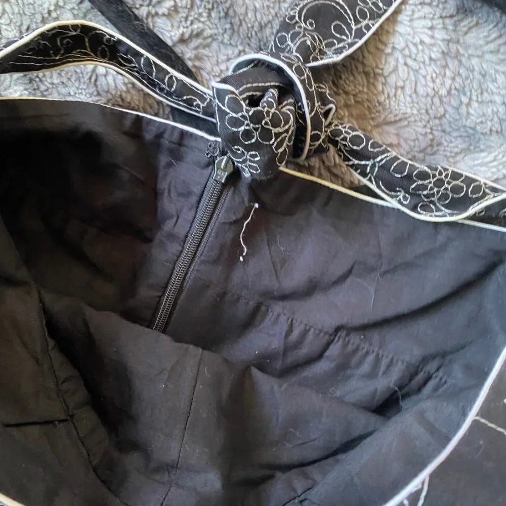 VTG Embroidered Halter Dress